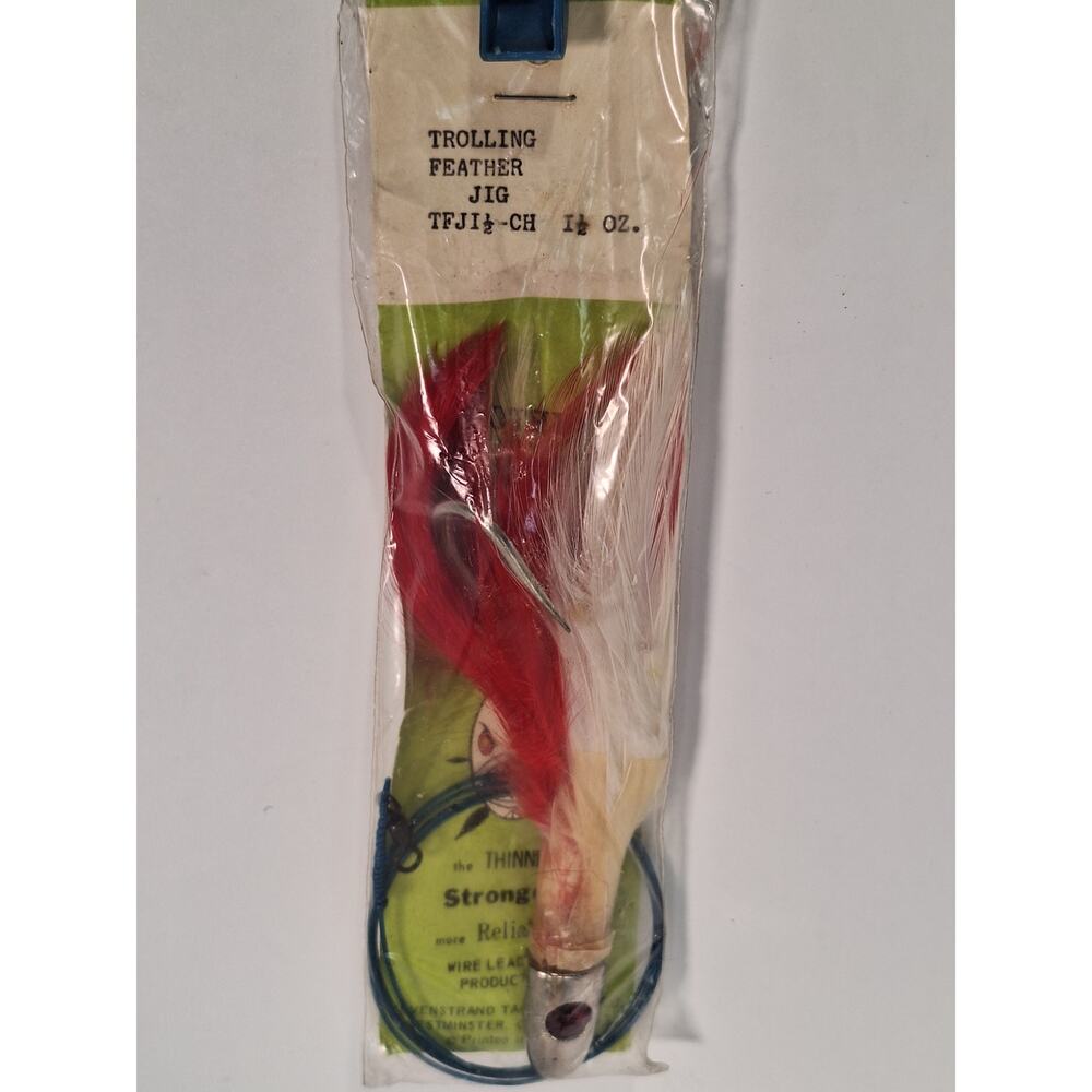 Vintage Sevenstrand Trolling Feather Jig NOS Sealed Saltwater Tuna Lure